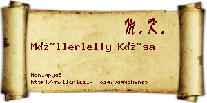Müllerleily Kósa névjegykártya